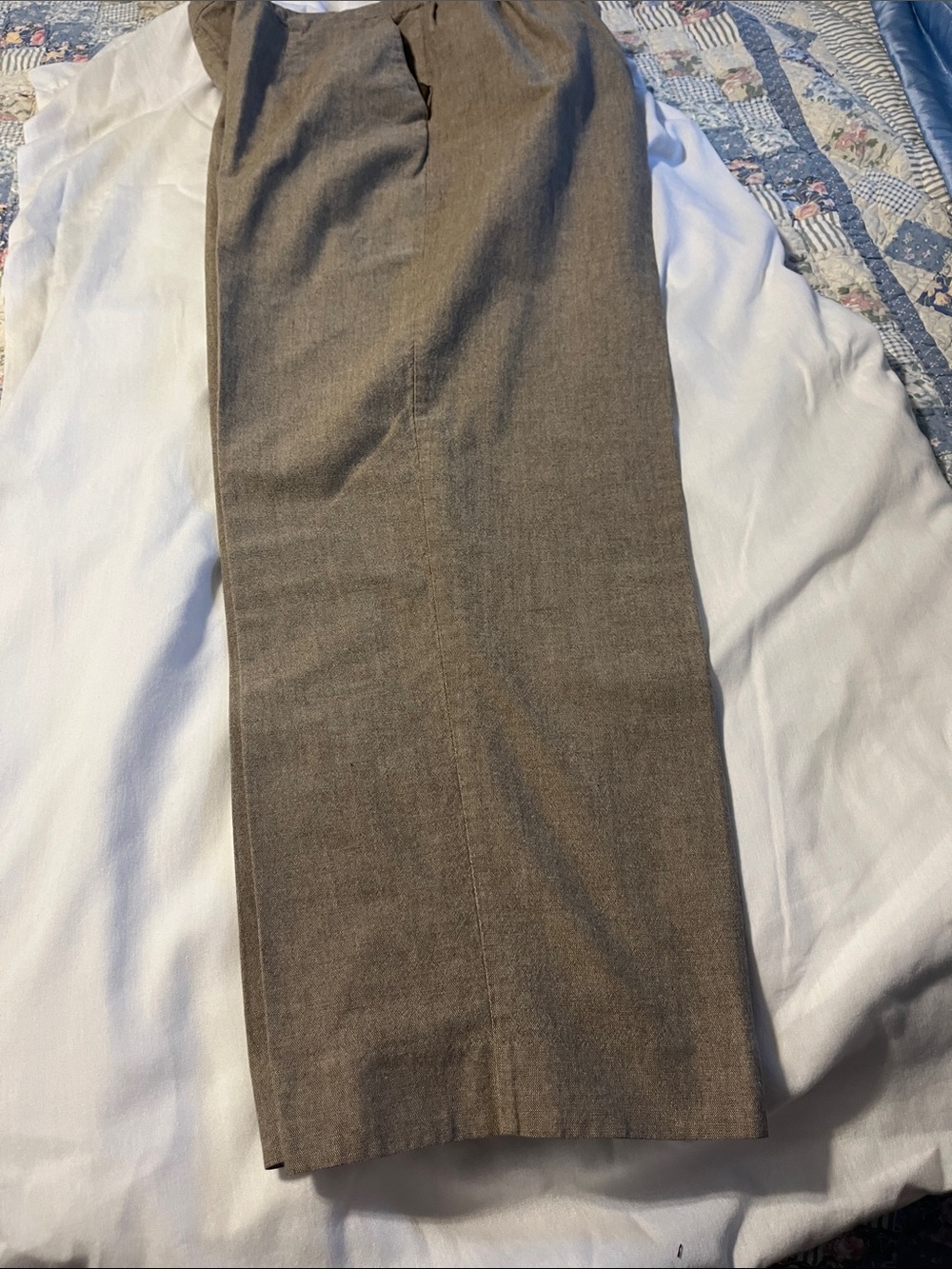 Alfred Dunner Women's Brown Straight-Leg Trousers